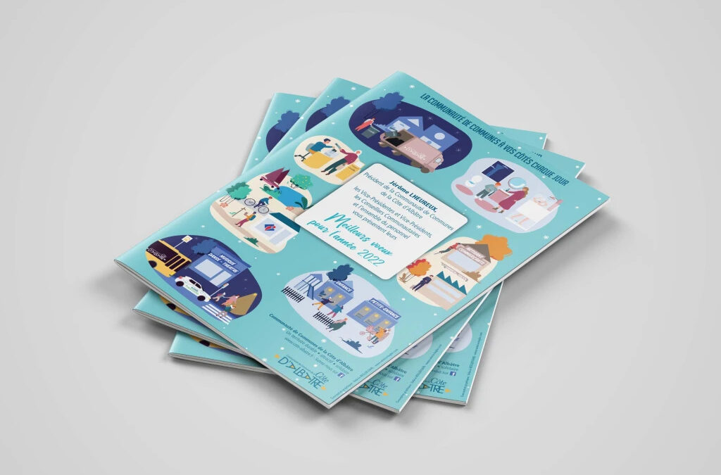 Carte voeux illustrée et motion design – Communauté de Communes de la Côte d’Albâtre