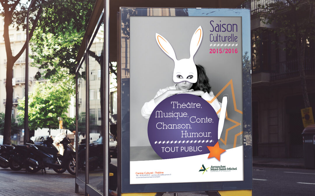 Conception d&rsquo;affiche et livret pour le théâtre d&rsquo;Avranches (50)