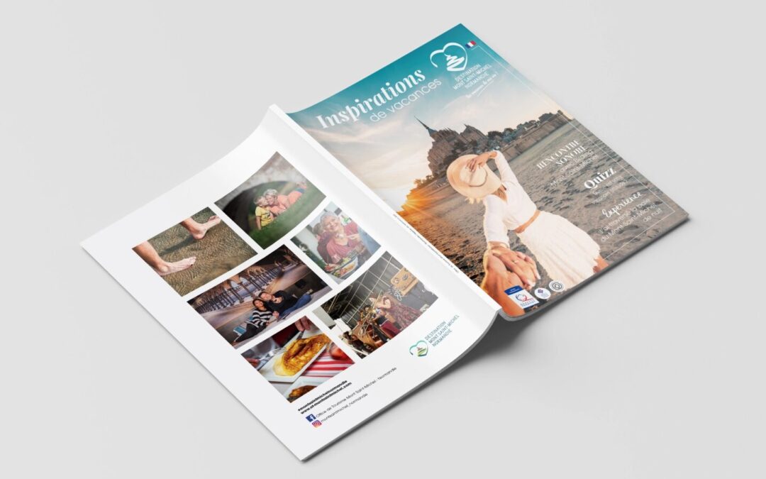 Conception graphique d&rsquo;un magazine pour l&rsquo;office de tourisme du Mont-Saint-Michel (Manche – 50)