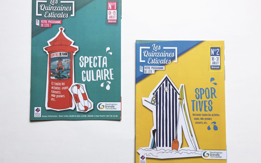 Conception & illustration de brochures pour des offices de tourisme (Granville – 50)