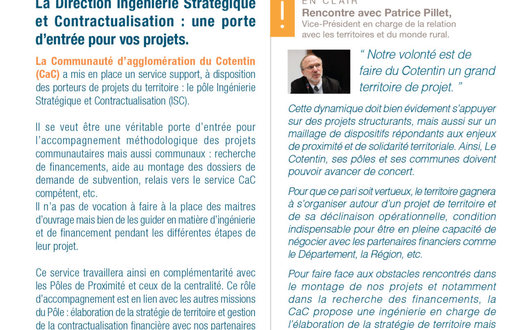 Mise en page d&rsquo;une lettre d&rsquo;information mensuelle pour une communauté de communes (Manche – 50)